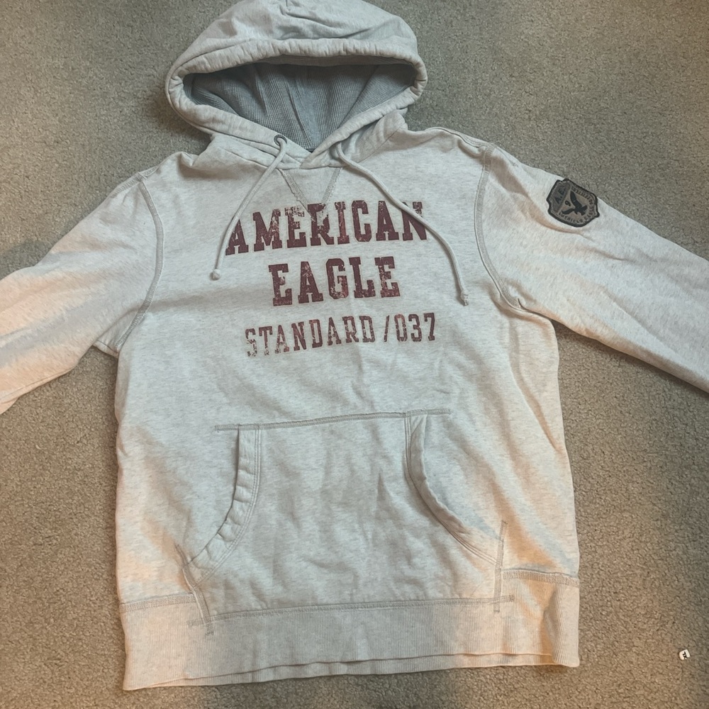 American Eagle Outfitters VINTAGE Gray/Cream Hoodie